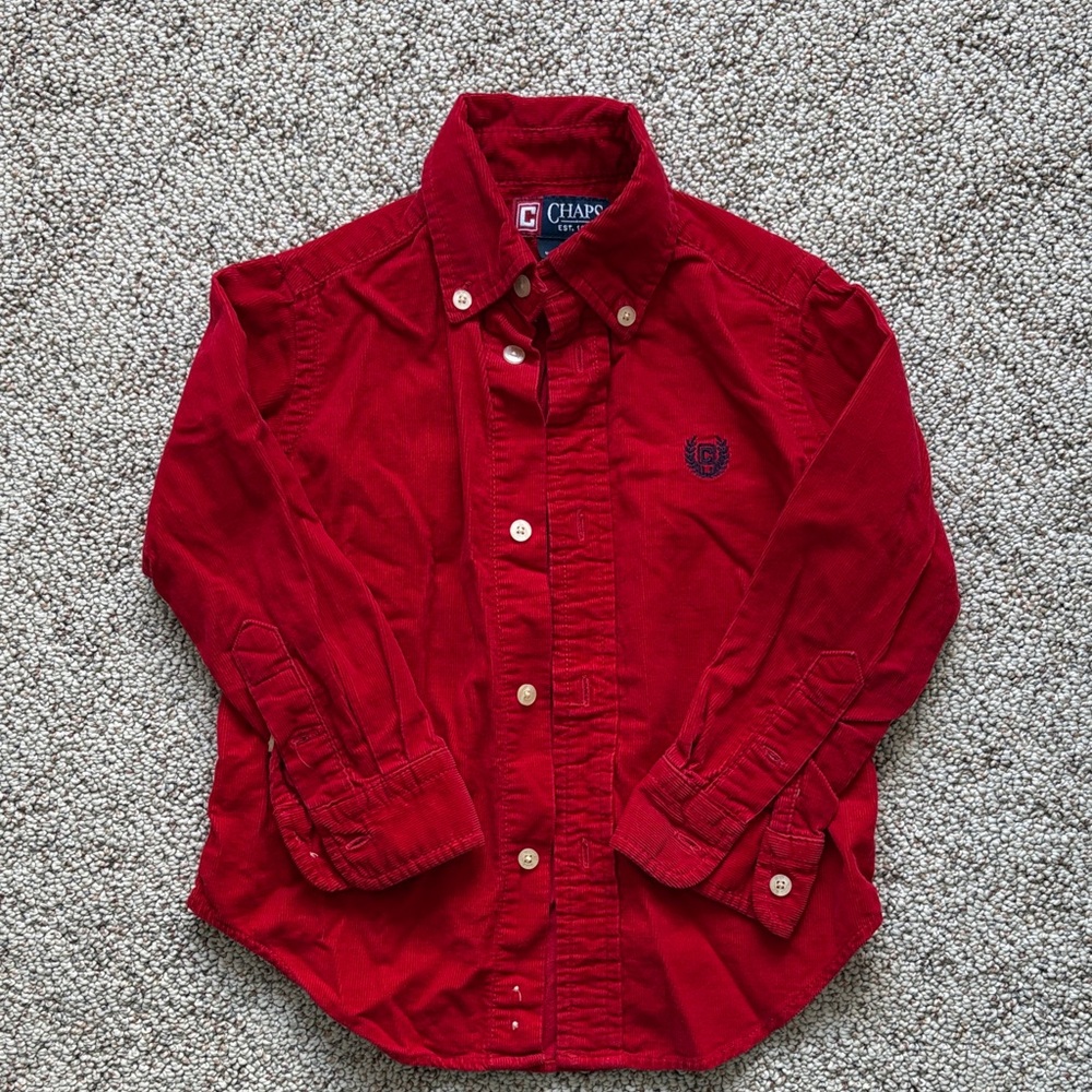Chaps Vibrant Red Corduroy Shirt